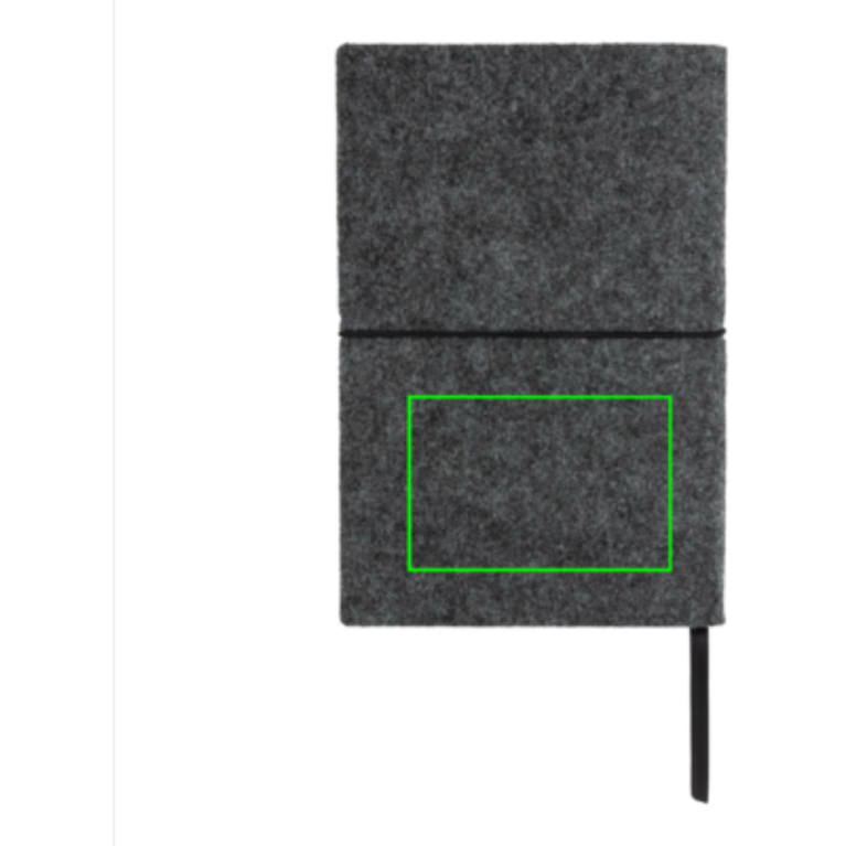 A5 softcover filt anteckningsbok GRS certifierad