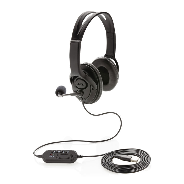 Over-ear headset med kabel