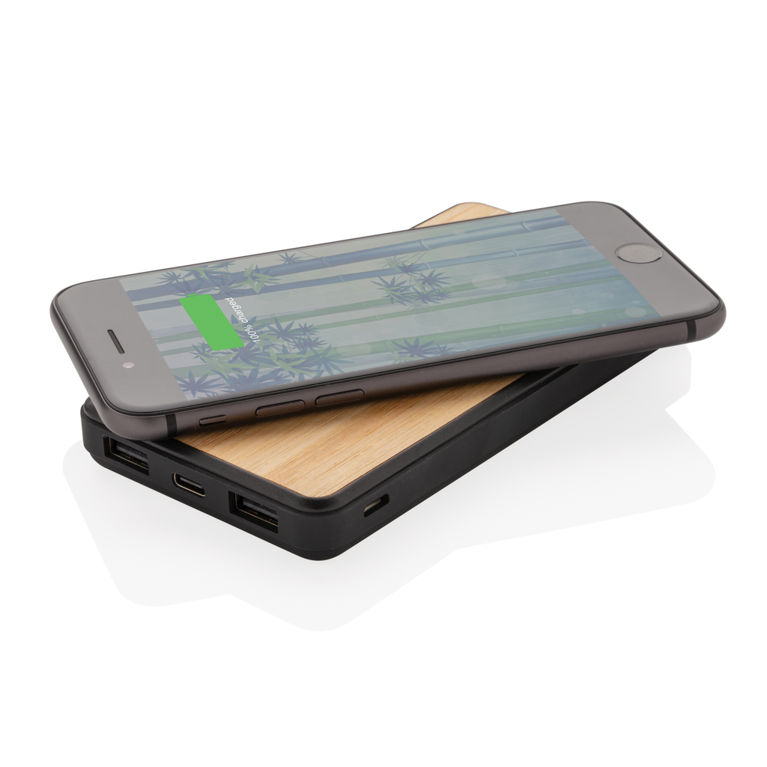 8.000 mAh powerbank m. trådlös laddning RCS plast