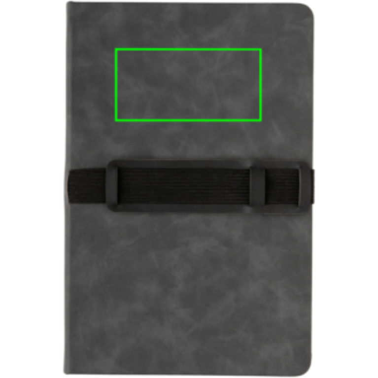 A5 hardcover PU anteckningsbok med mobil och-pennhållare