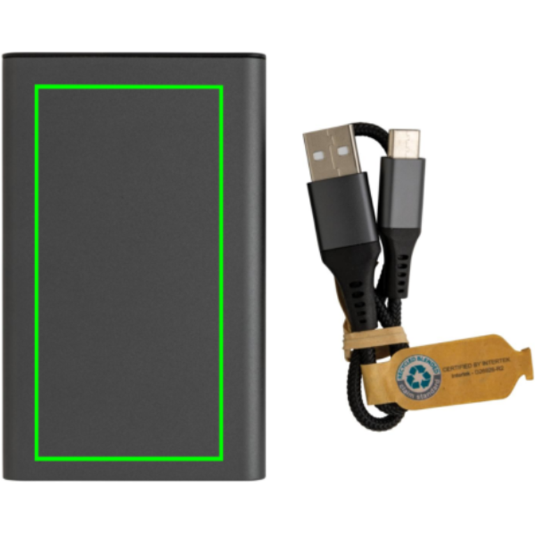 Terra 5.000 mAh powerbank RCS återvunnen aluminium