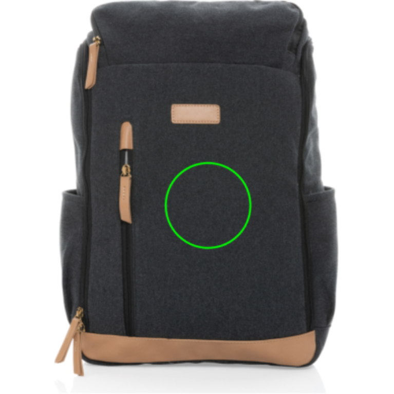 Impact AWARE™ 15" laptopryggsäck i 16 oz. återvunnen canvas