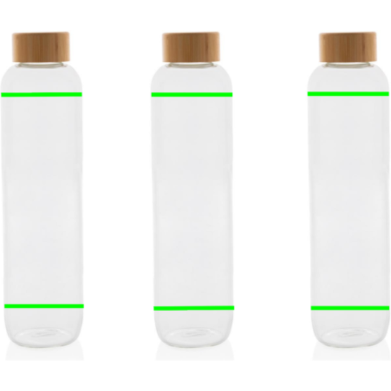 Impact borosilikatglasflaska med bambulock