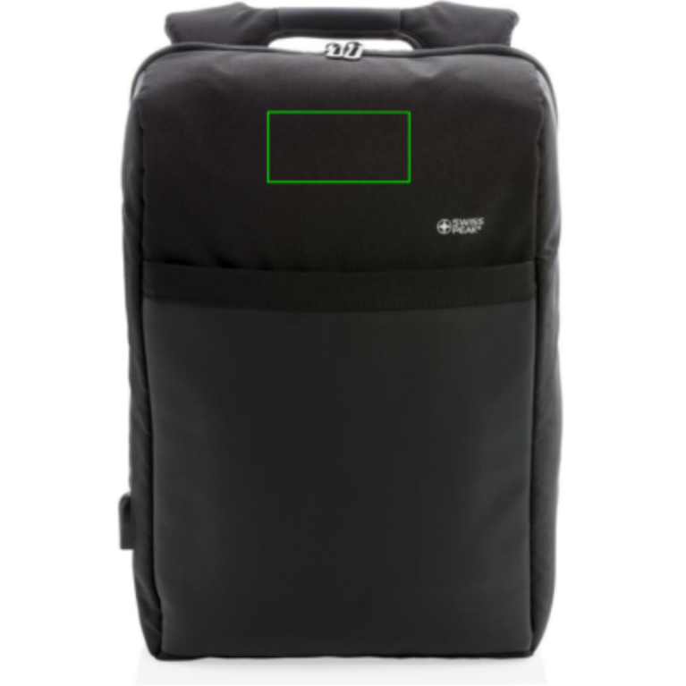 Swiss Peak 15" stöldskyddad RFID & USB-ryggsäck, PVC-fri