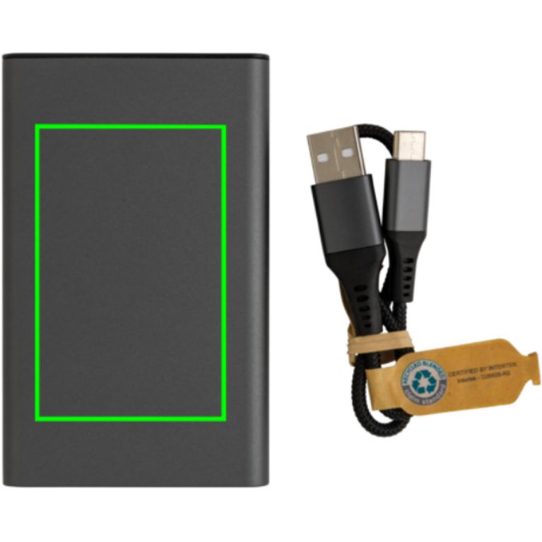 Terra 5.000 mAh powerbank RCS återvunnen aluminium