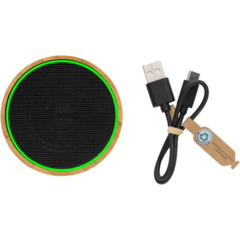 3W trådlös högtalare i bambu och RCS plast