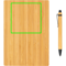 A5 bambu anteckningsbok & penna - artikel fram topp