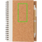 Spiralbunden anteckningsbok i kork, med penna - artikel fram topp