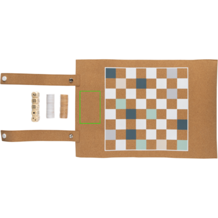 Britton kork hopvikbart backgammon och dam-spel