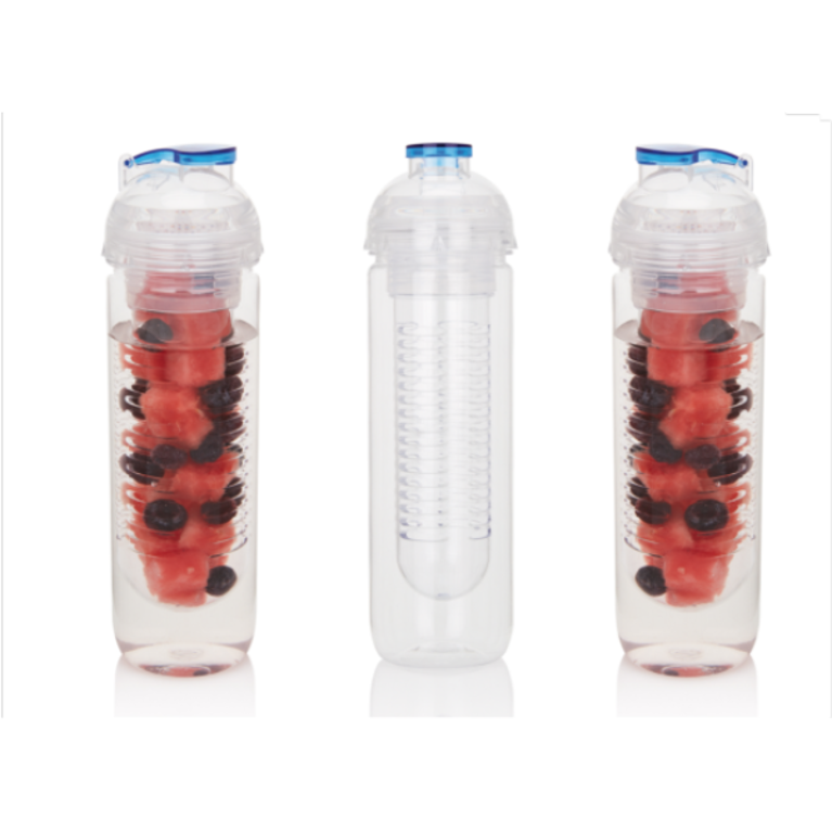 Vattenflaska med fruktbehållare
