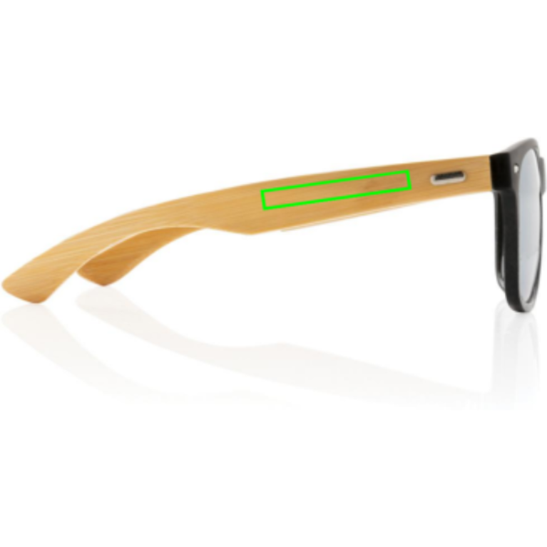 Solglasögon i RCS återvunnen plast och bambu