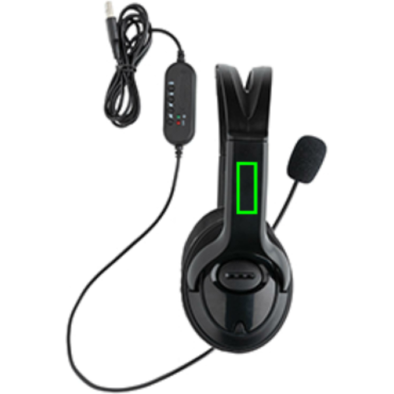 Over-ear headset med kabel