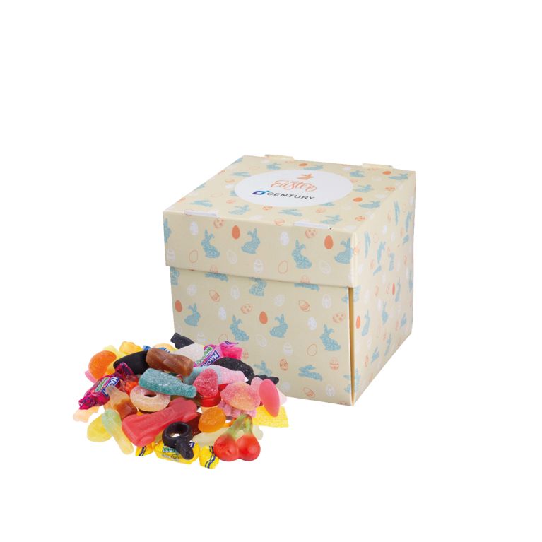 Pappskål med 400 g Lösgodis; Tryck utsida, insida + lock